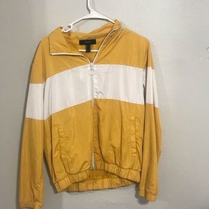 Yellow & white windbreaker